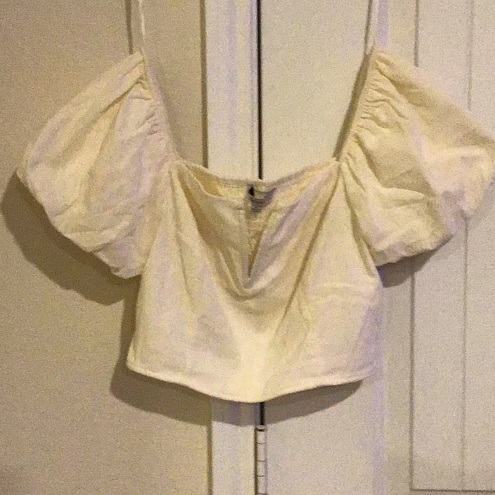 Cream crop top